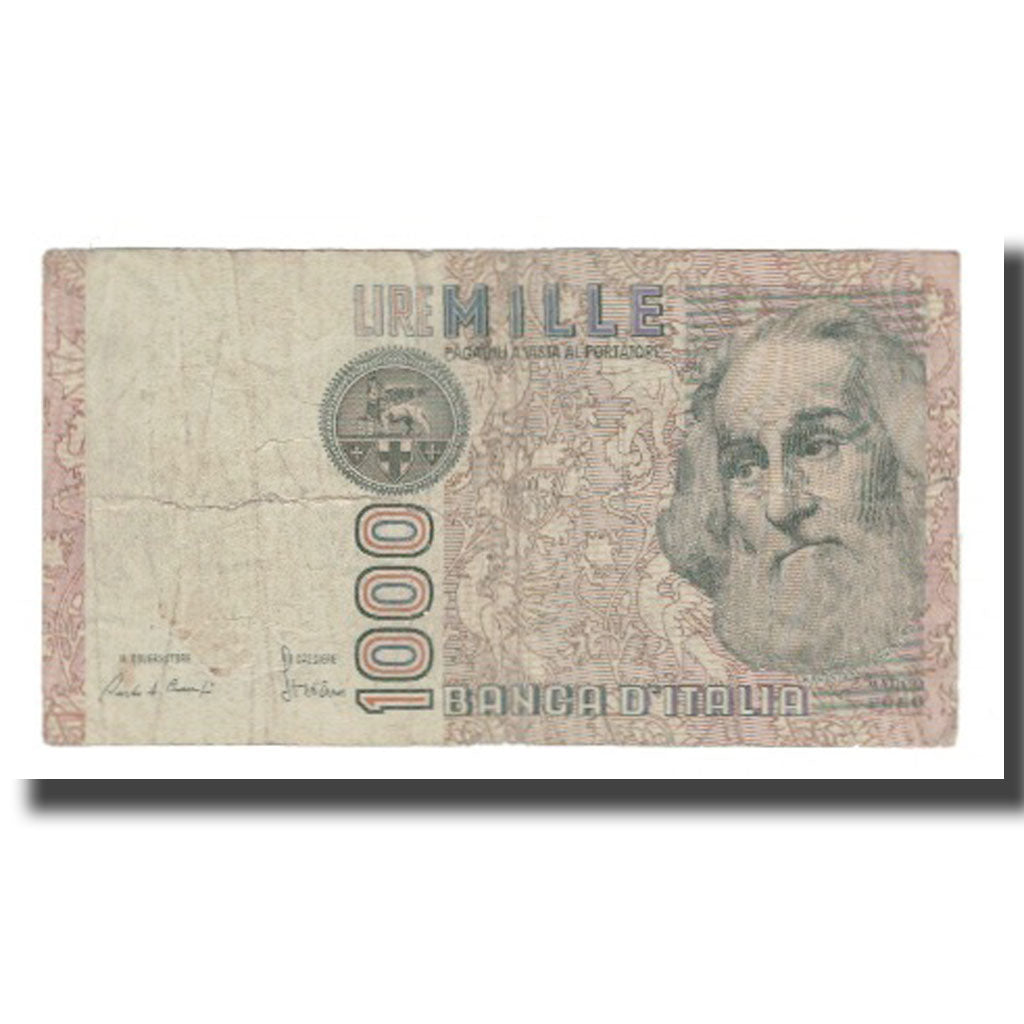 Banknot, Włochy, 1000 Lire, D.1982, KM:109a, F(12-15)