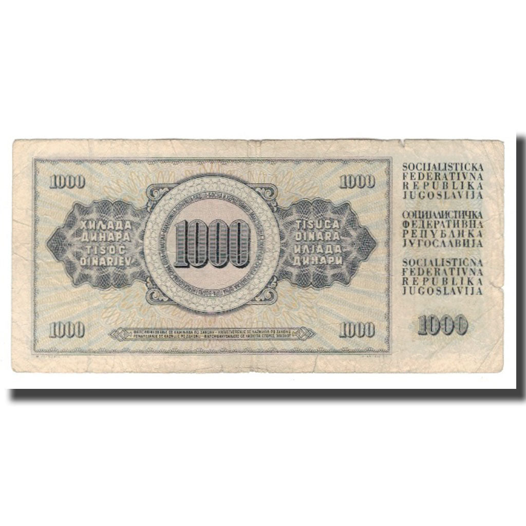 Billet, Yougoslavie, 1000 Dinara, 1981, 1981-11-04, KM:92a, TB