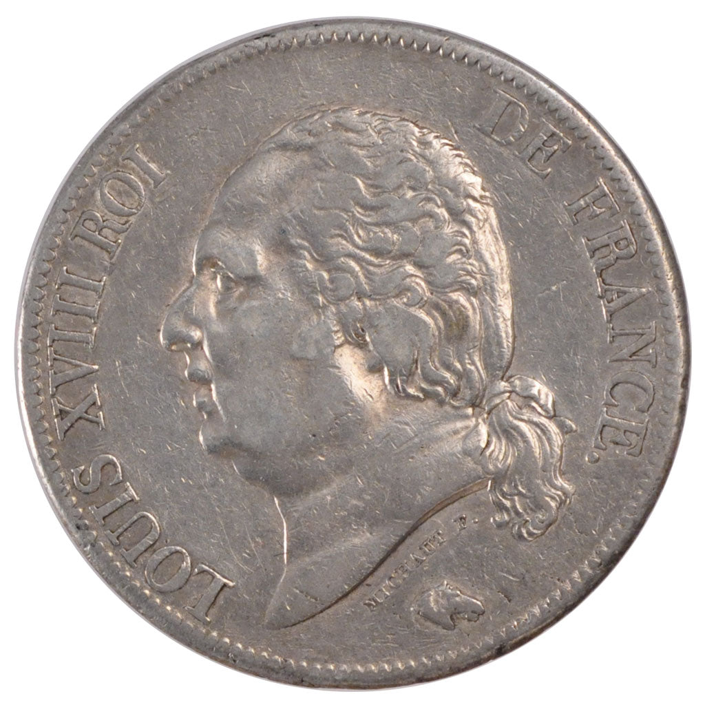 Münze, Frankreich, Louis XVIII, Louis XVIII, 5 Francs, 1822, Rouen, SS, Silber