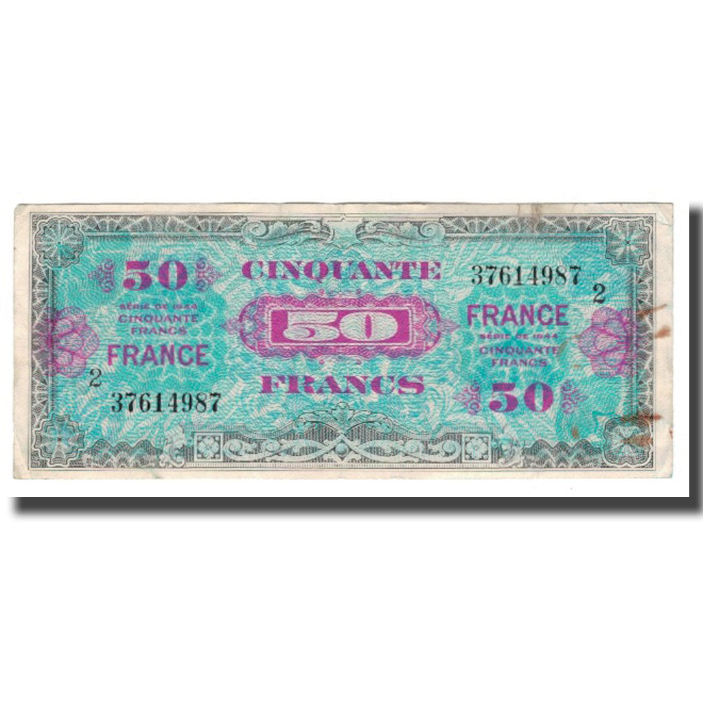 France, 50 Francs, 1945, EF(40-45), Fayette:VF24.02, KM:122a
