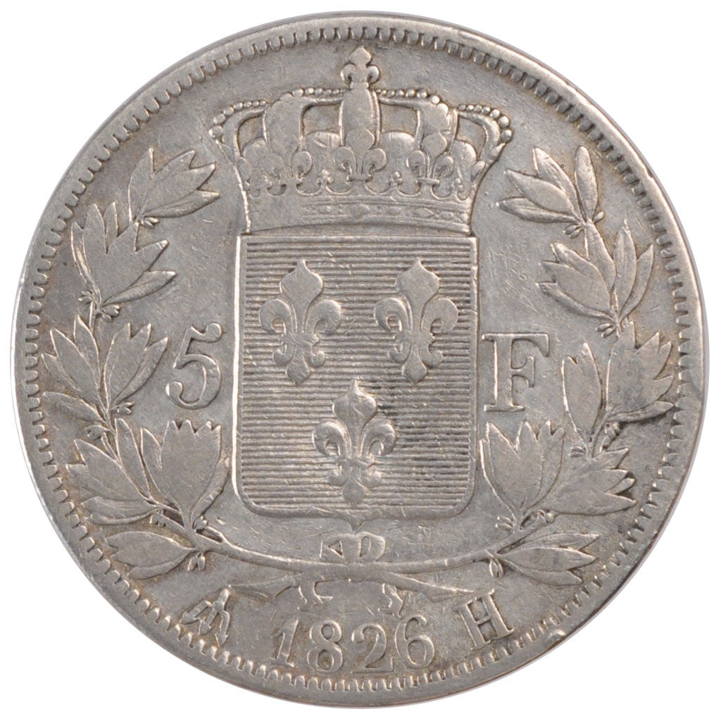 Monnaie, France, Charles X, 5 Francs, 1826, La Rochelle, TB+, Argent, KM:720.5