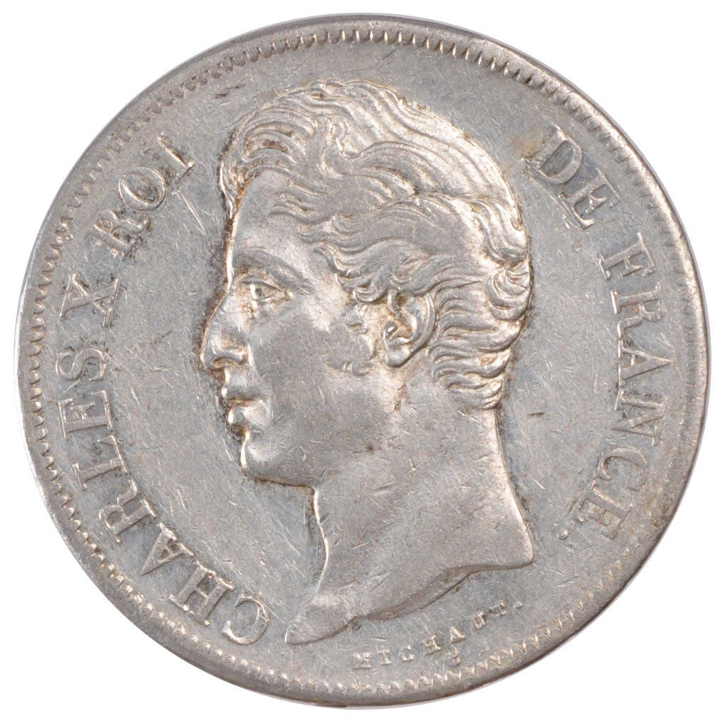 Münze, Frankreich, Charles X, 5 Francs, 1828, Paris, SS+, Silber, Gadoury:644