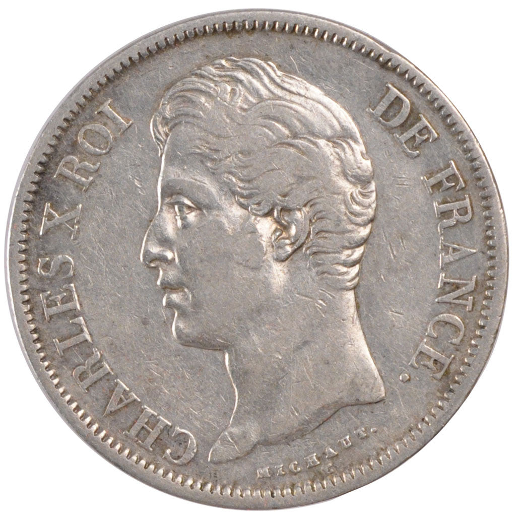 Münze, Frankreich, Charles X, 5 Francs, 1829, Bayonne, SS, Silber, KM:728.8