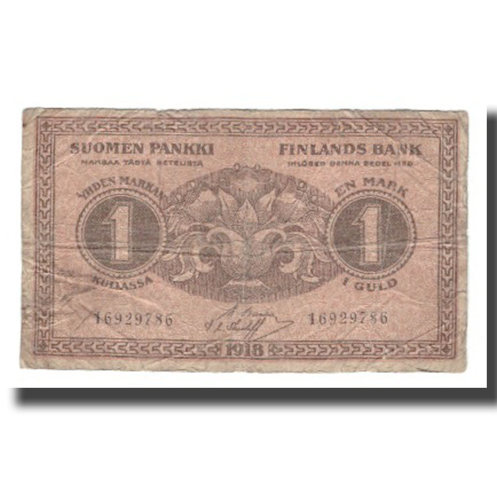 Billete, 1 Markka, 1916, Finlandia, KM:35, RC