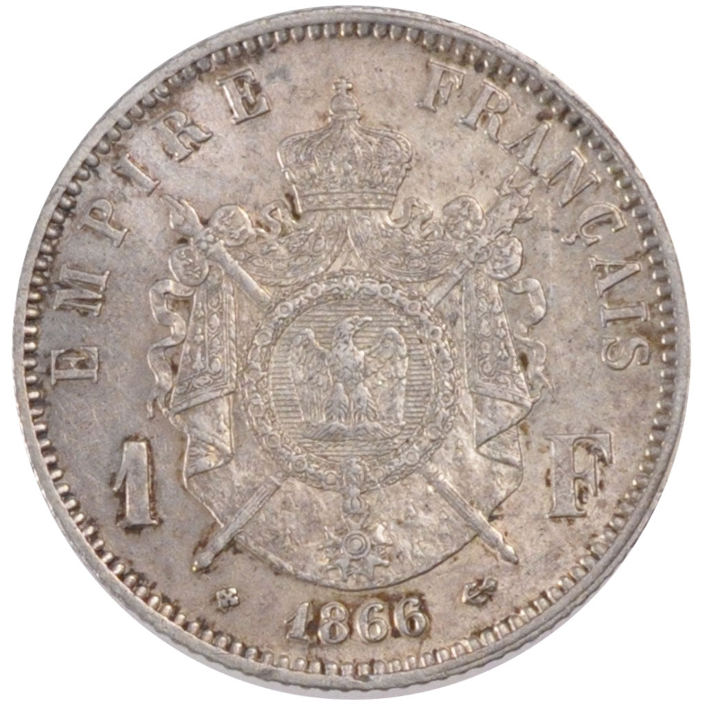 Moneta, Francja, Napoleon III, Napoléon III, Franc, 1866, Strasbourg