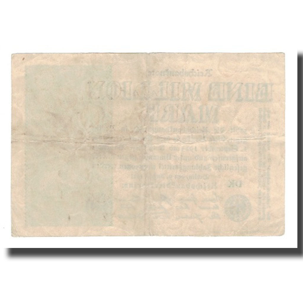 Banknote, Germany, 1 Million Mark, 1923, 1923-08-09, KM:102b, EF(40-45)