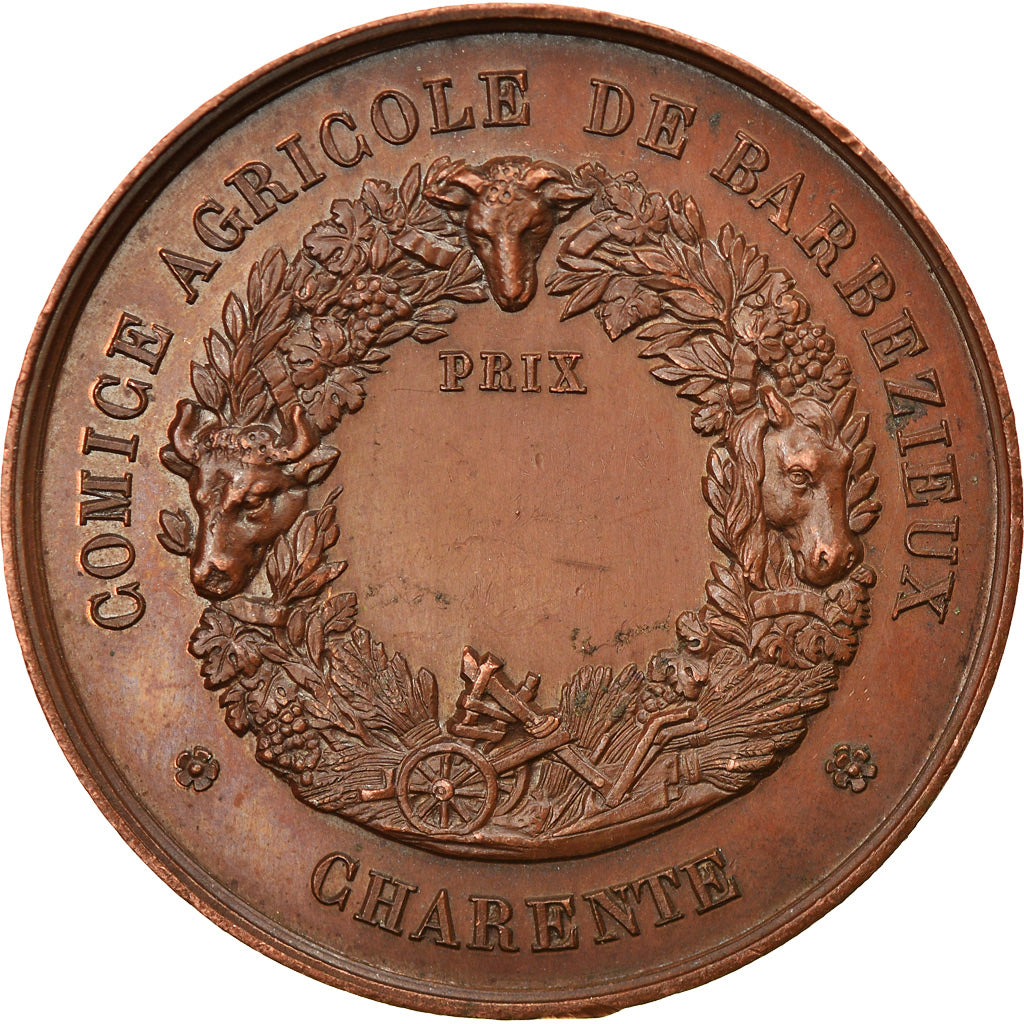 France, Médaille, Napoléon III, Comice Agricole de Barbezieux, Charente