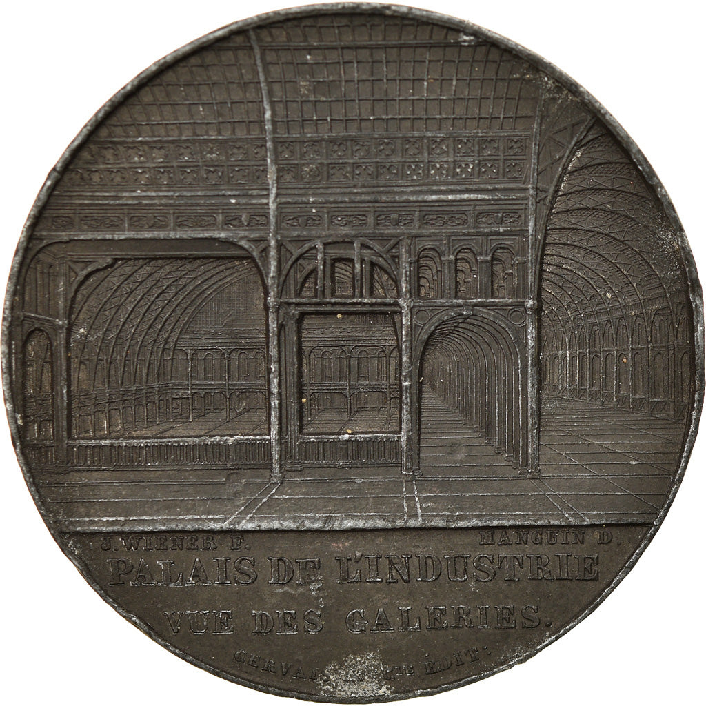 Francia, medaglia, Napoléon III et Eugénie, Palais de l'Industrie, Caqué, BB