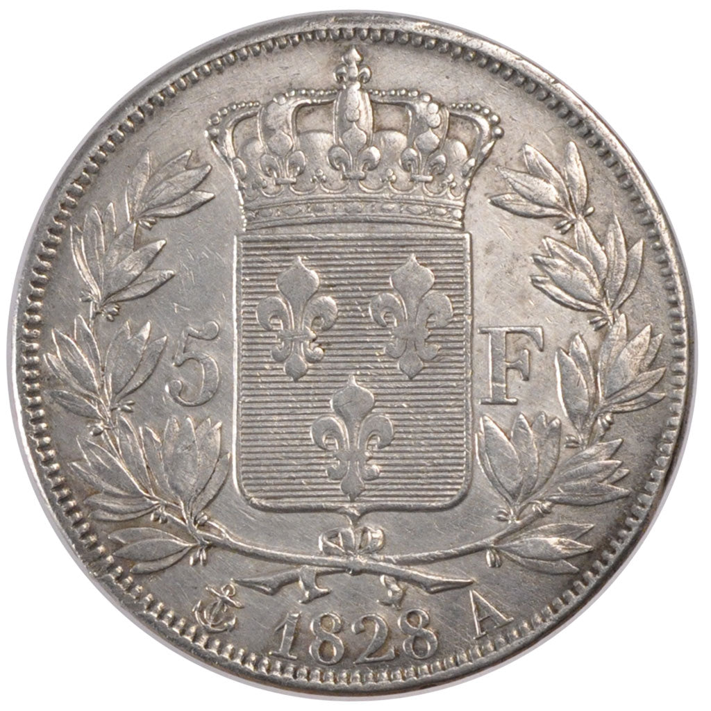 Monnaie, France, Charles X, 5 Francs, 1828, Paris, TTB+, Argent, KM:728.1