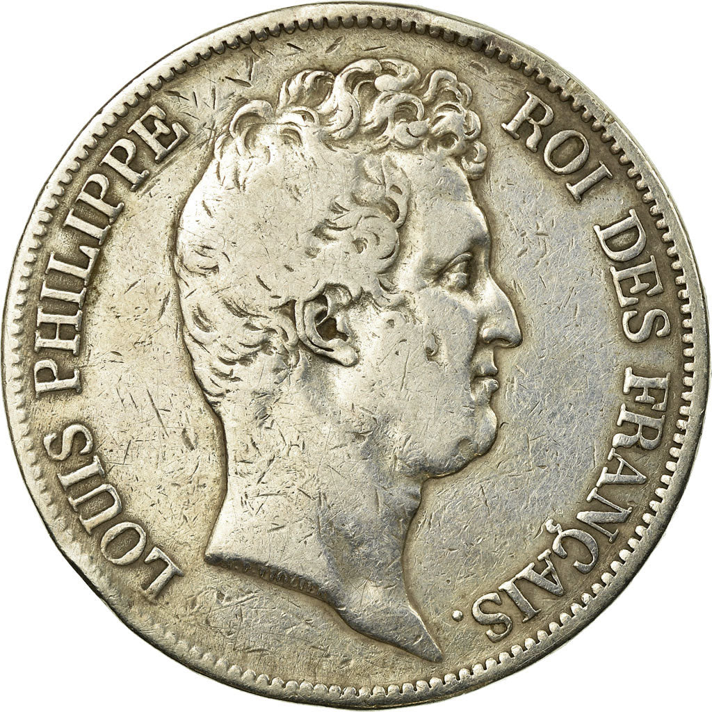 Coin, France, Louis-Philippe, 5 Francs, 1830, Paris, VF(30-35), Silver, KM:738