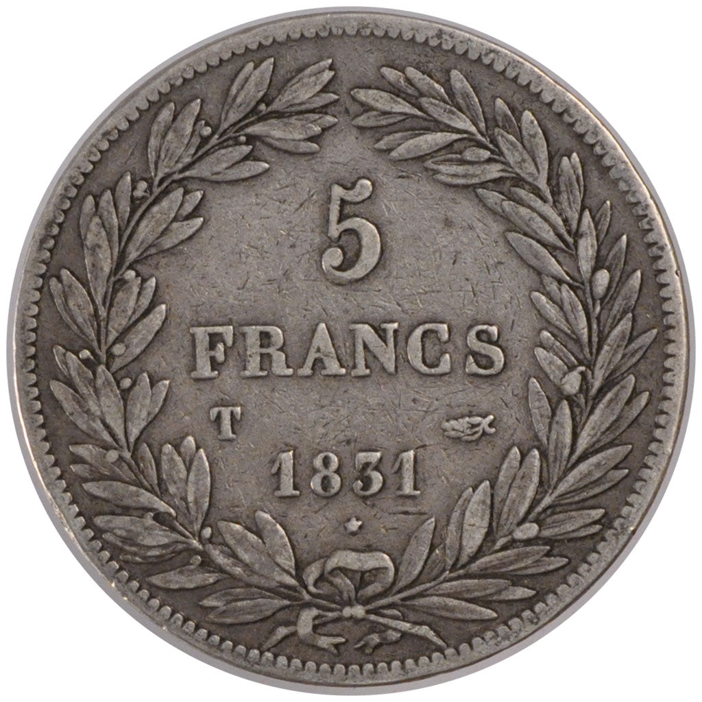 Monnaie, France, Louis-Philippe, 5 Francs, 1831, Nantes, TTB, Argent, KM:735.12