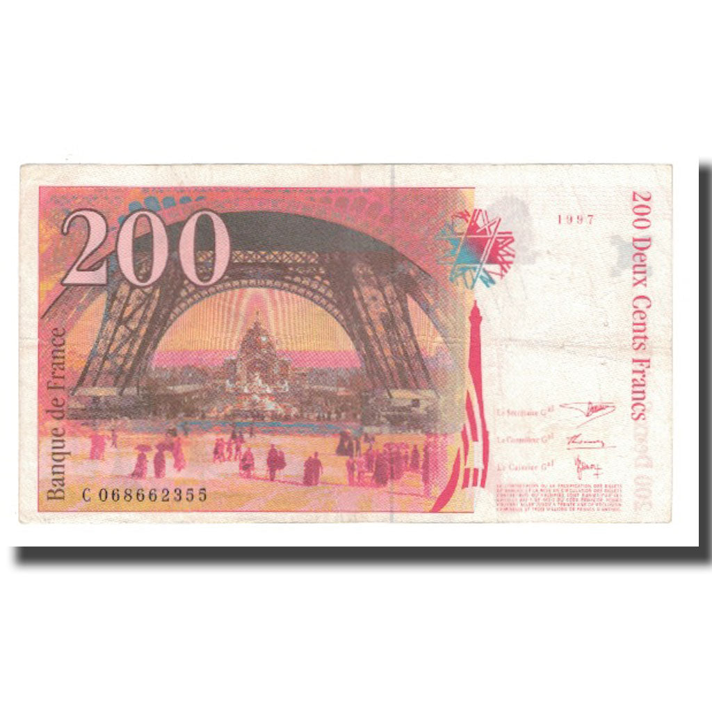 France, 200 Francs, Eiffel, 1997, EF(40-45), Fayette:75.04b, KM:159b