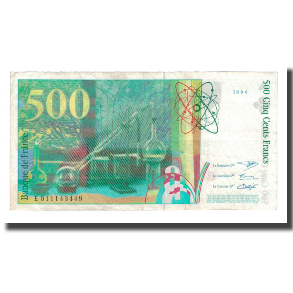 France, 500 Francs, Pierre et Marie Curie, 1994, TTB, Fayette:76.01, KM:160a