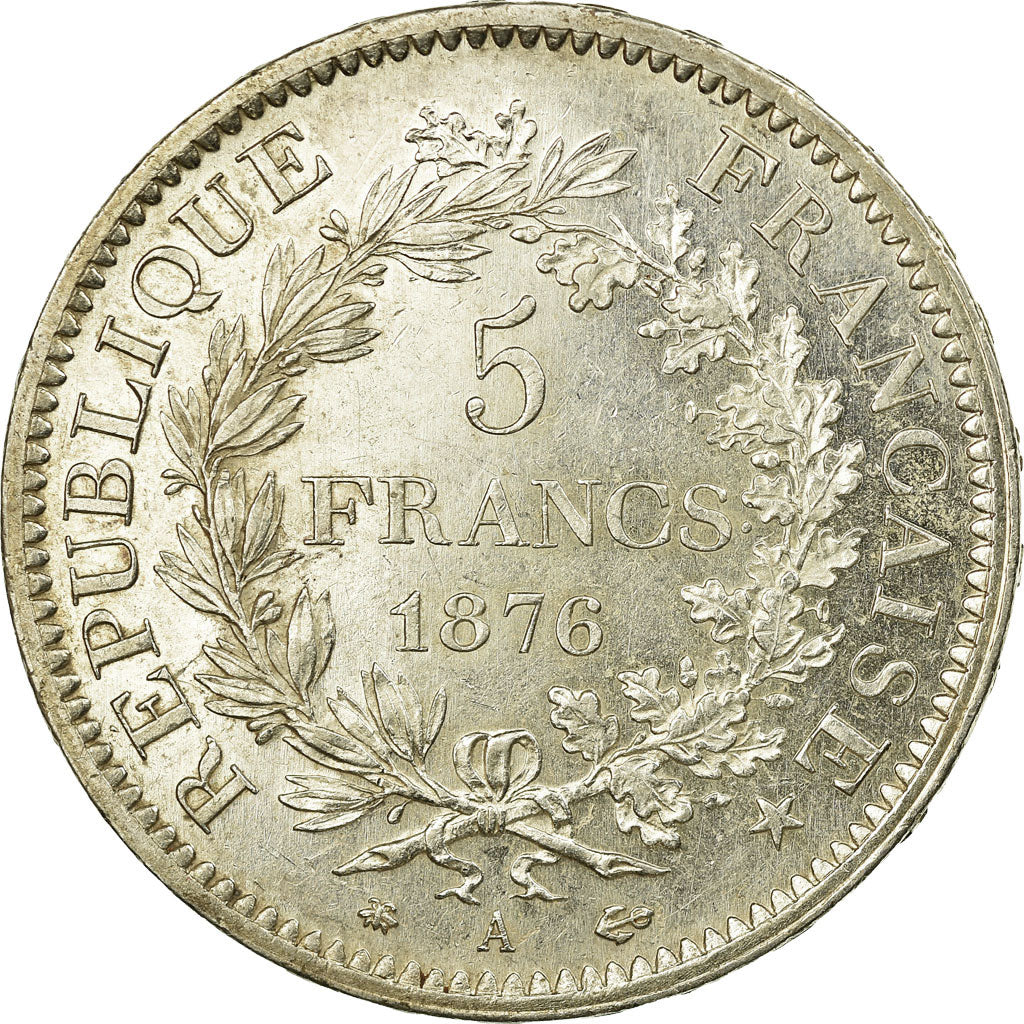 Monnaie, France, Hercule, 5 Francs, 1876, Paris, SUP+, Argent, KM:820.1