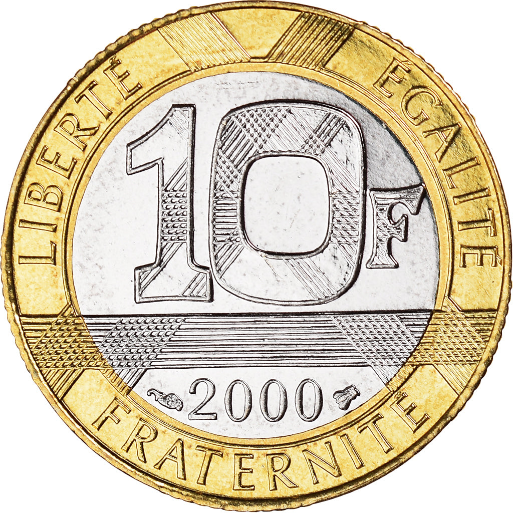 Münze, Frankreich, Génie, 10 Francs, 2000, Paris, BU, STGL, Bi-Metallic