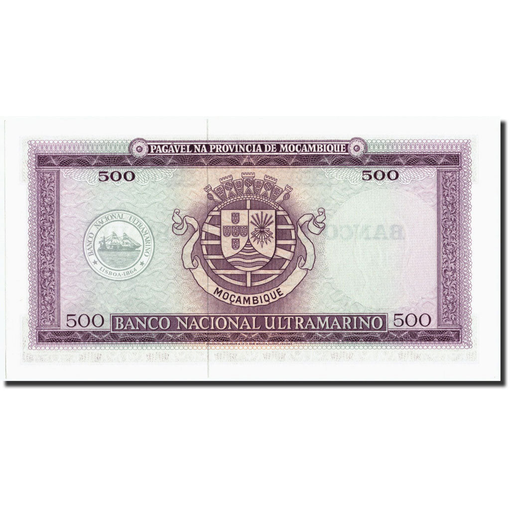 Banknote, Mozambique, 500 Escudos, 1967, 1967-03-22, KM:118a, UNC(65-70)