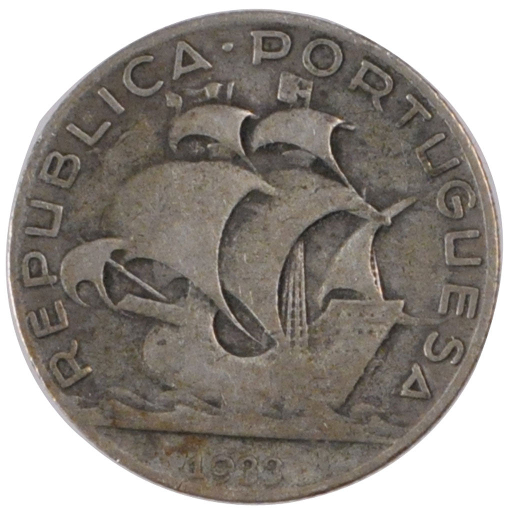 Coin, Portugal, 2-1/2 Escudos, 1933, VF(30-35), Silver, KM:580