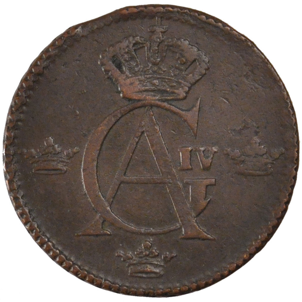 Coin, Sweden, Gustaf IV Adolf, 1/2 Skilling, 1807, EF(40-45), Copper, KM:565