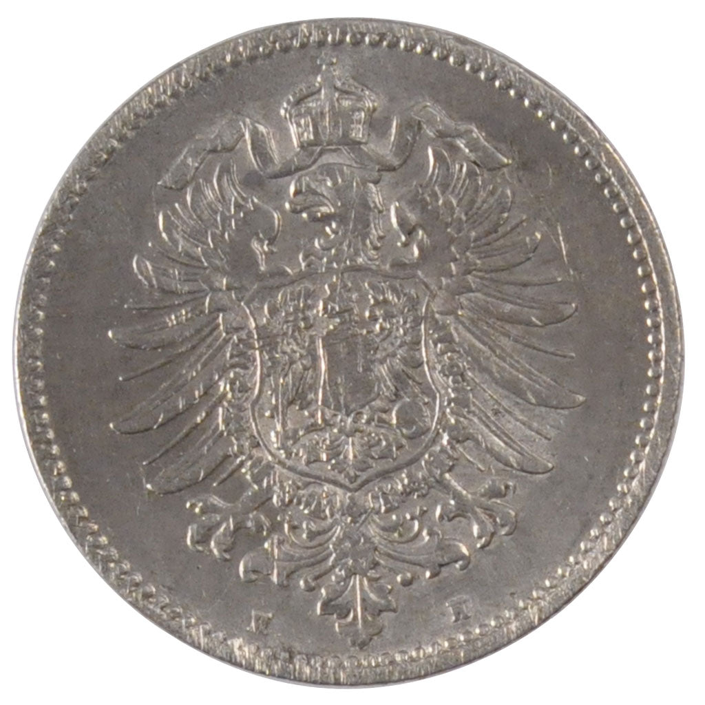 Coin, GERMANY - EMPIRE, Wilhelm I, Mark, 1881, Darmstadt, AU(50-53), Silver