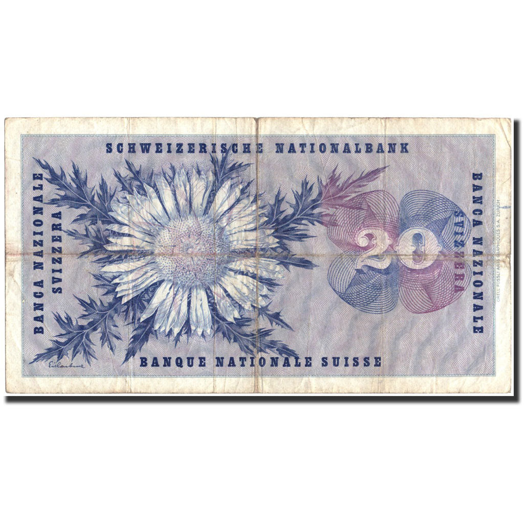 Banknote, Switzerland, 20 Franken, 1963, 1963-03-28, KM:46j, EF(40-45)