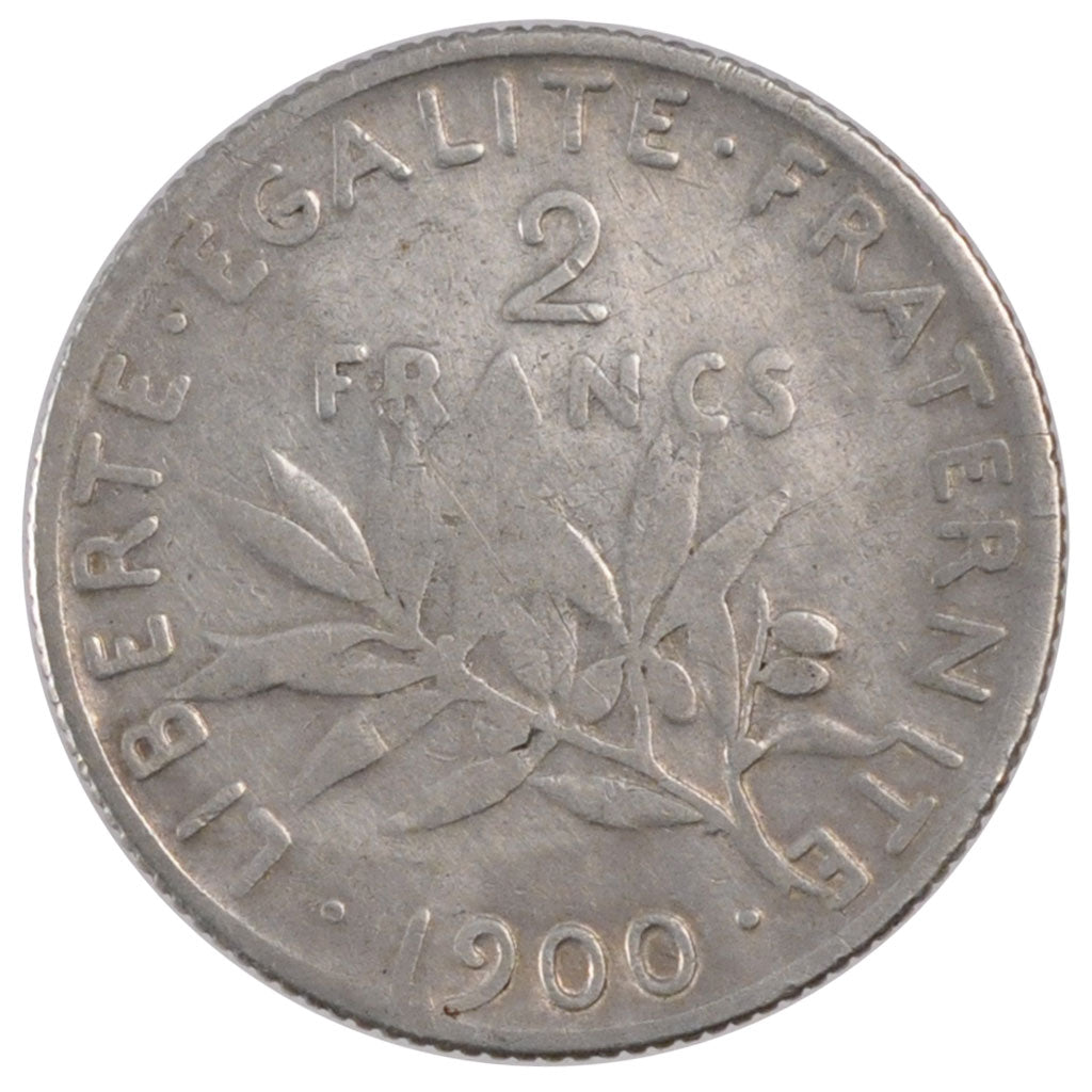 Coin, France, Semeuse, 2 Francs, 1900, Paris, VF(20-25), Silver, Gadoury:532