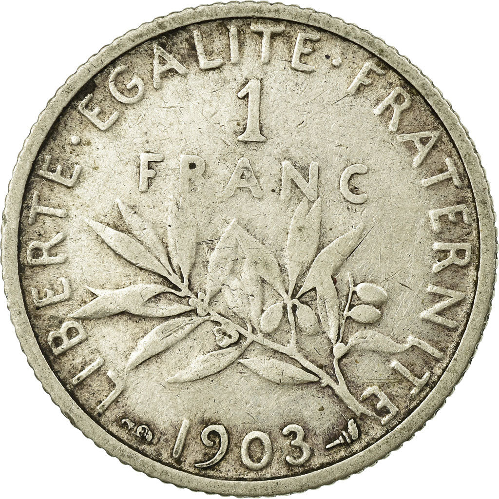 Monnaie, France, Semeuse, Franc, 1903, Paris, TB+, Argent, Gadoury:467