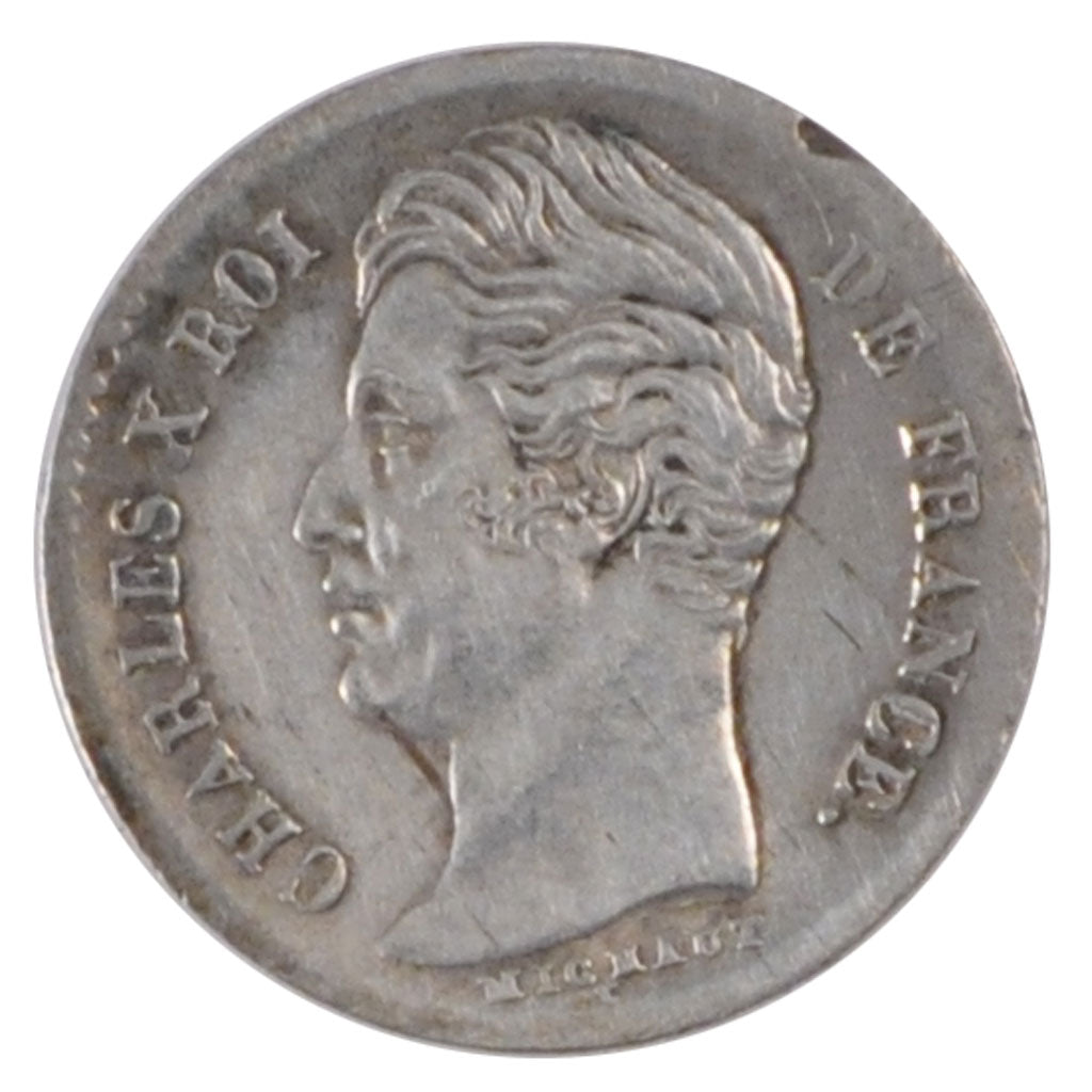 Münze, Frankreich, Charles X, 1/4 Franc, 1828, Paris, VZ, Silber, Gadoury:353