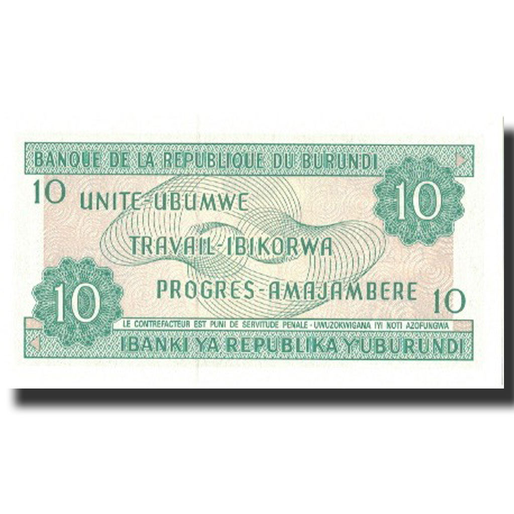 Billete, 10 Francs, 1991, Burundi, KM:33b, 1991-10-01, UNC