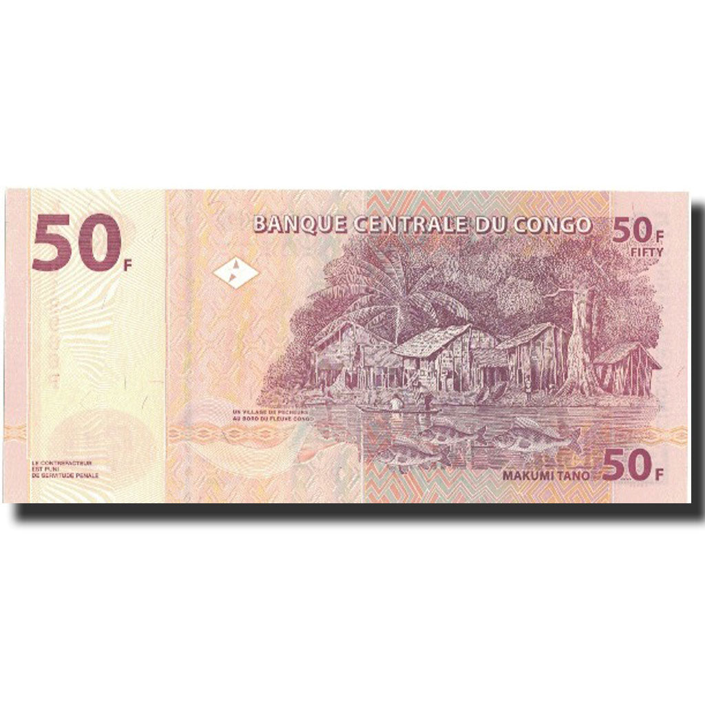 Banknot, Republika Demokratyczna Konga, 50 Francs, 2007, 2007-07-31, KM:97a