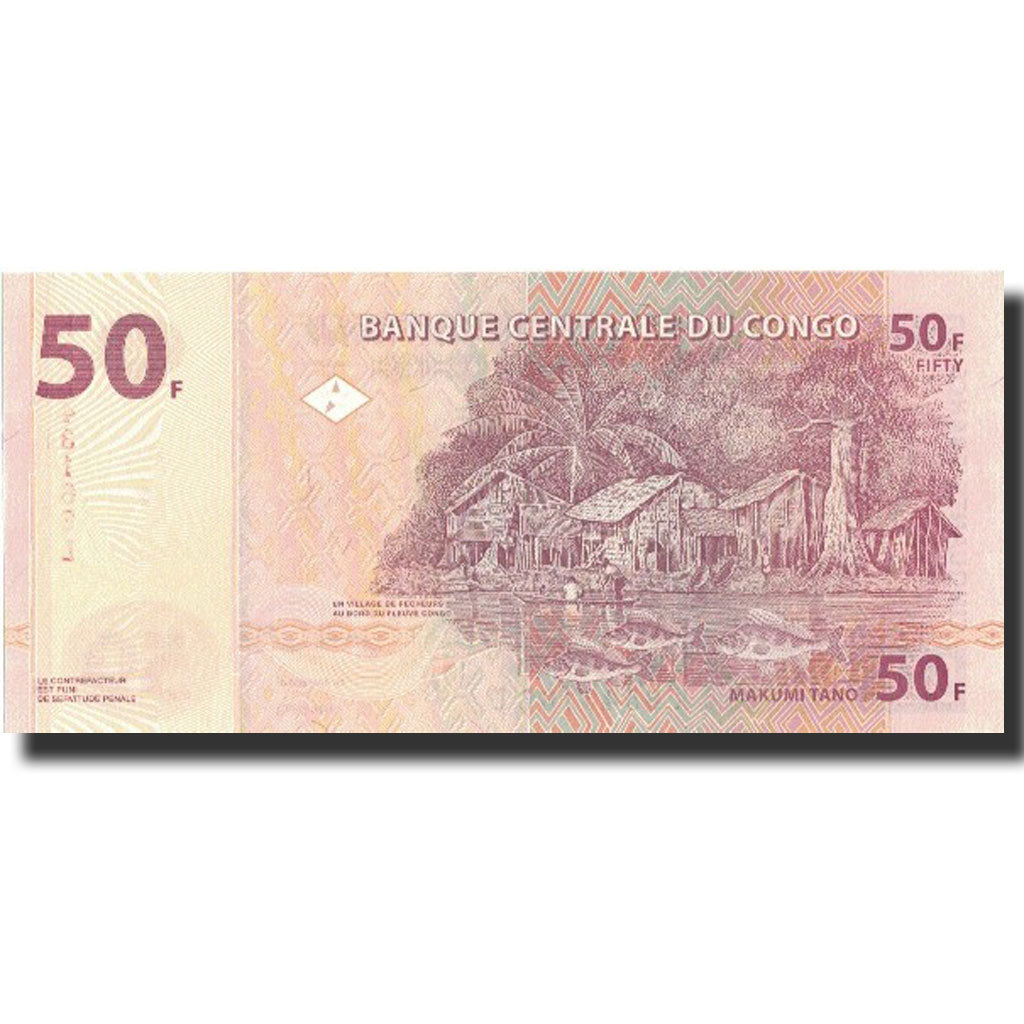 Banknot, Republika Demokratyczna Konga, 50 Francs, 2000, 2000-01-04, KM:91a