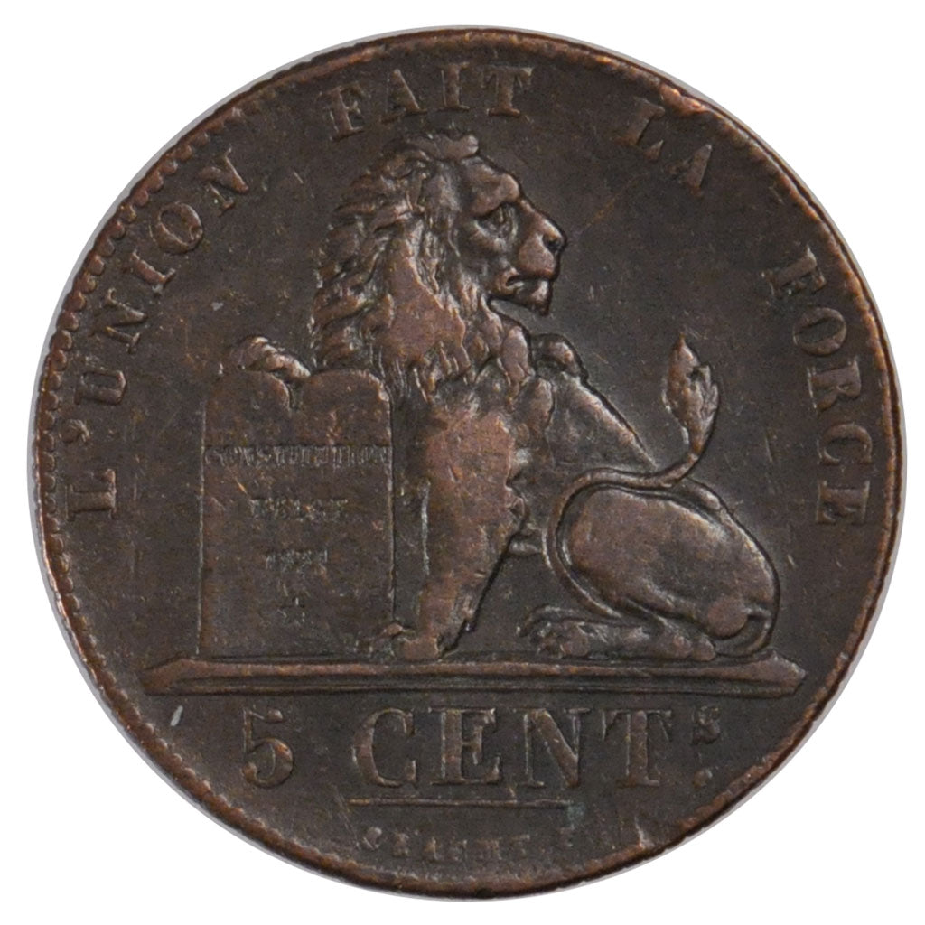 Monnaie, Belgique, Leopold I, 5 Centimes, 1841, TTB, Cuivre, KM:5.2