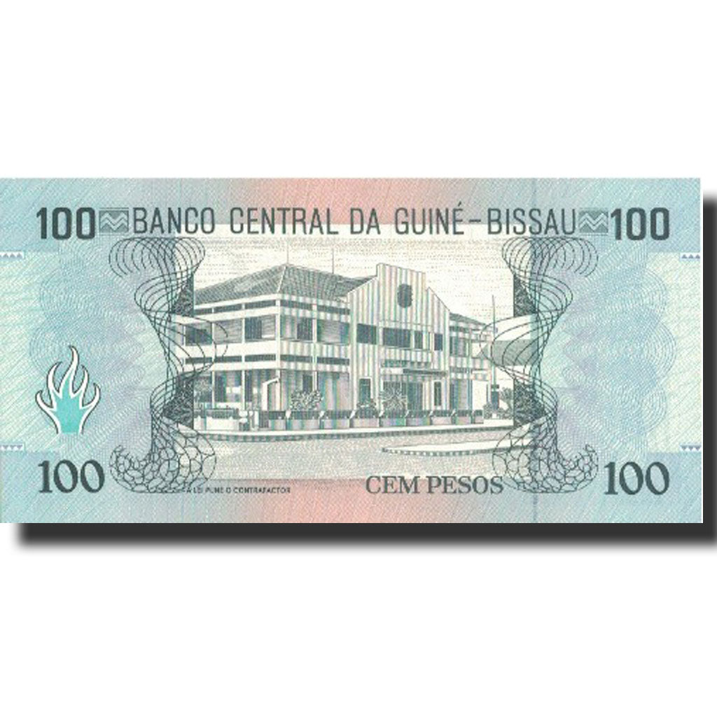 Banknot, Gwinea-Bissau, 100 Pesos, 1990, 1990, KM:11, UNC(64)
