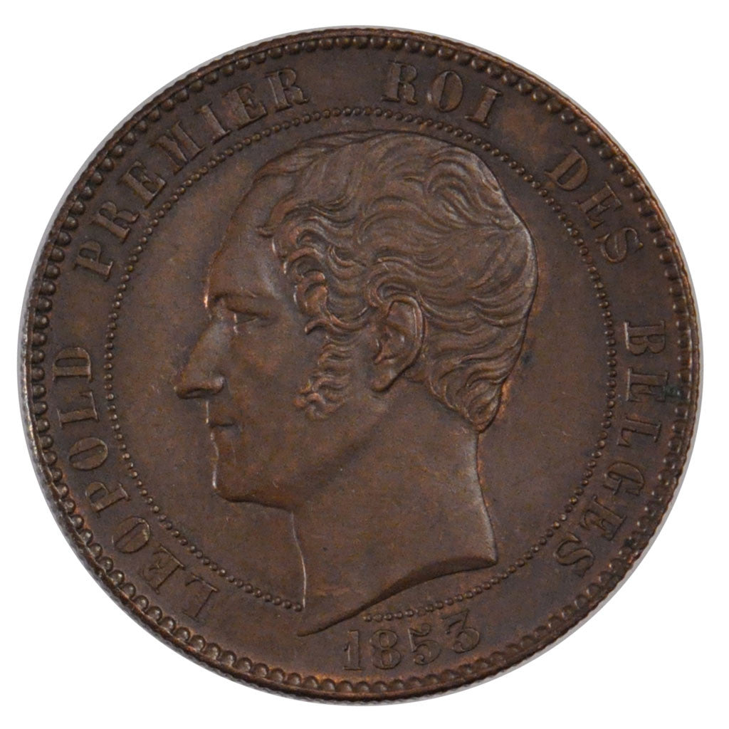Moneta, Belgio, 10 Centimes, 1853, SPL-, Rame, KM:1.1