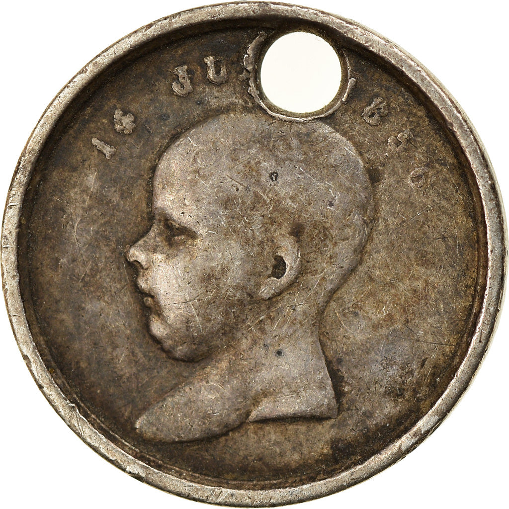 France, Medal, Naissance de Napoléon IV, Quinaire, History, 1856, VF(30-35)