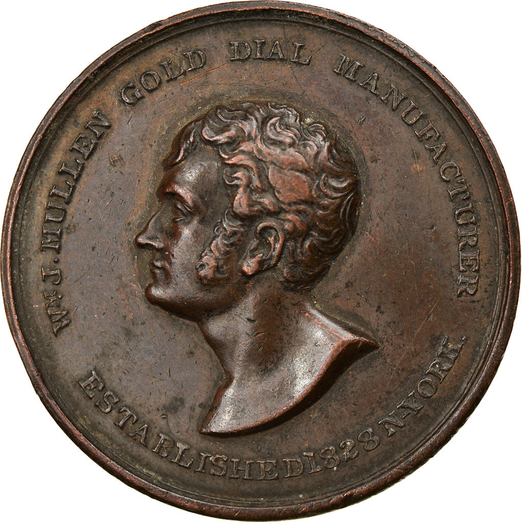 United States of America, Token, Hard Times Tokens, William J. Mullen Gold Watch