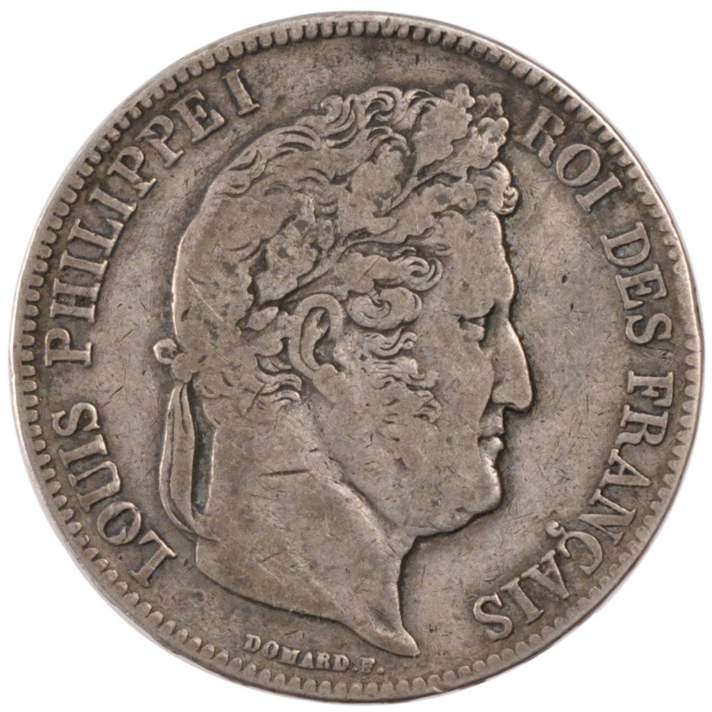 Monnaie, France, Louis-Philippe, 5 Francs, 1839, Bordeaux, TB+, Argent