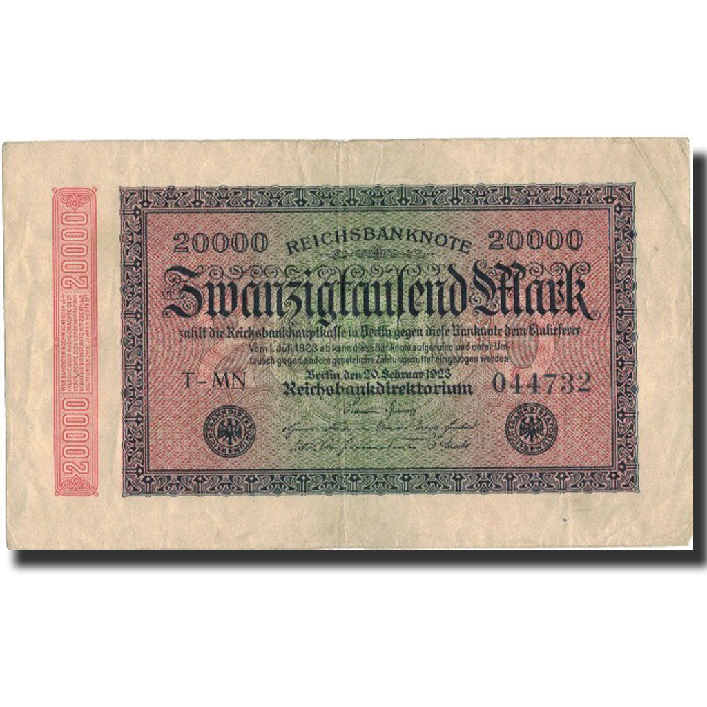 Banknote, Germany, 20,000 Mark, 1923, 1923-02-20, KM:85a, VF(30-35)