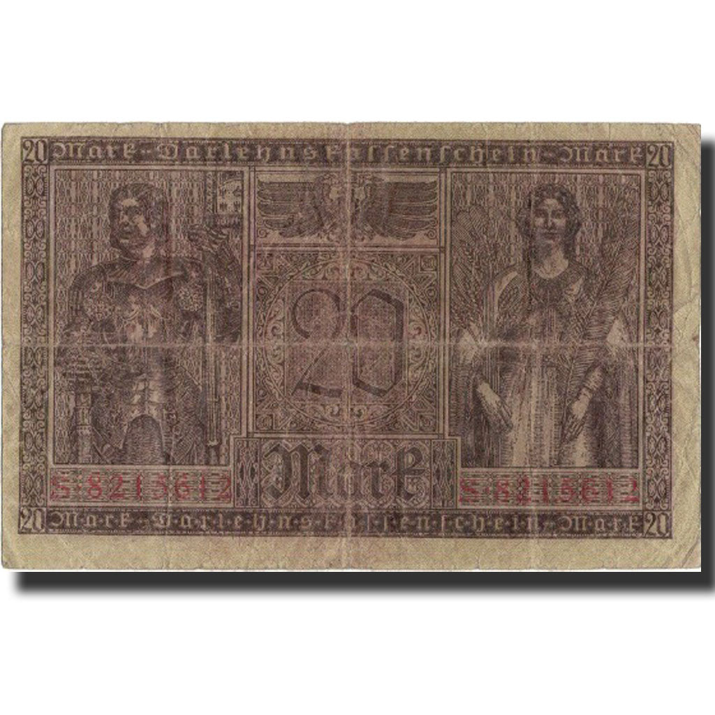 Banknote, Germany, 20 Mark, 1918, 1918-02-21, KM:57, VF(20-25)