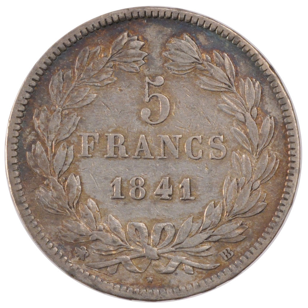 Monnaie, France, Louis-Philippe, 5 Francs, 1841, Strasbourg, TTB+, Argent