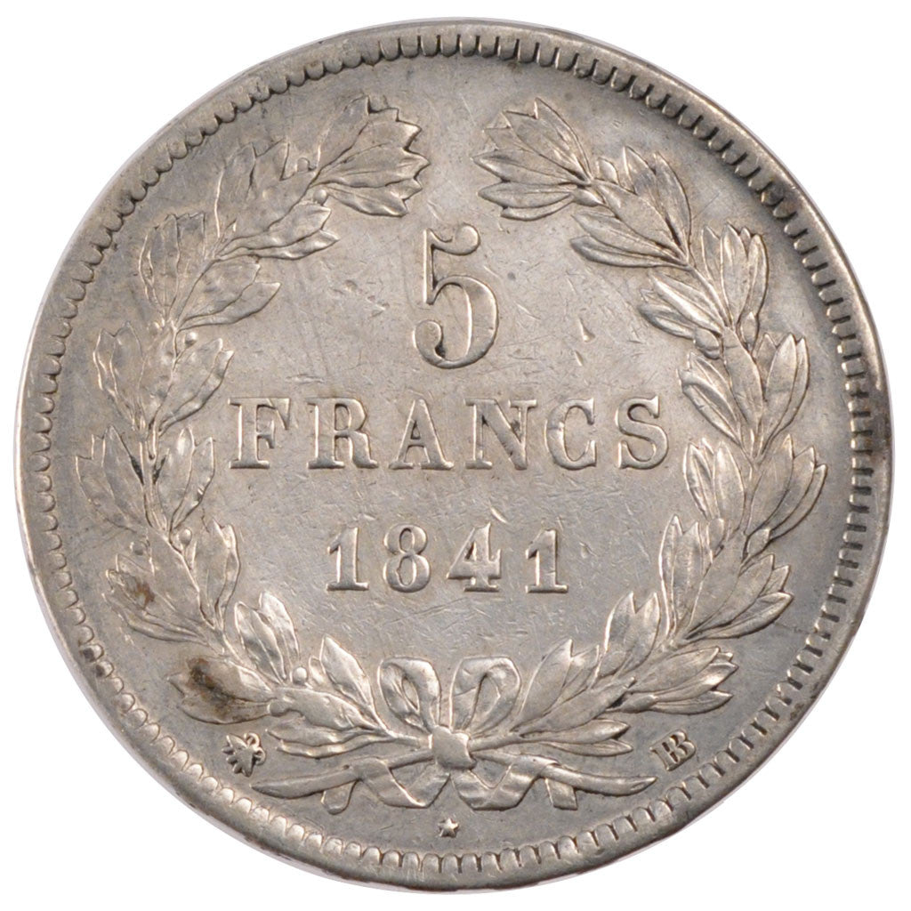 Monnaie, France, Louis-Philippe, 5 Francs, 1841, Strasbourg, TTB, Argent