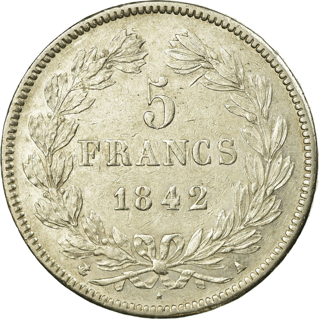 Monnaie, France, Louis-Philippe, 5 Francs, 1842, Paris, SUP, Argent, Gadoury:678