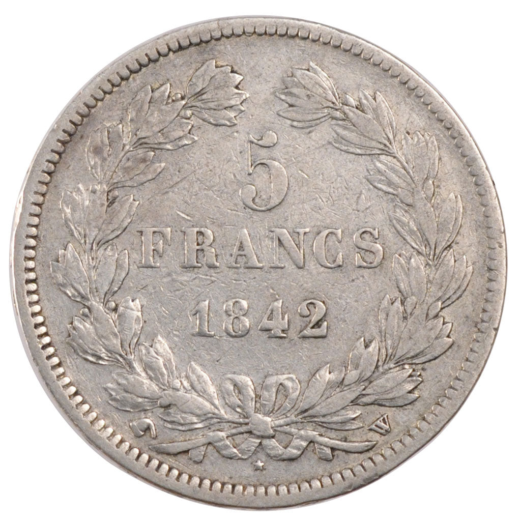 Monnaie, France, Louis-Philippe, 5 Francs, 1842, Lille, TTB, Argent, Gadoury:678