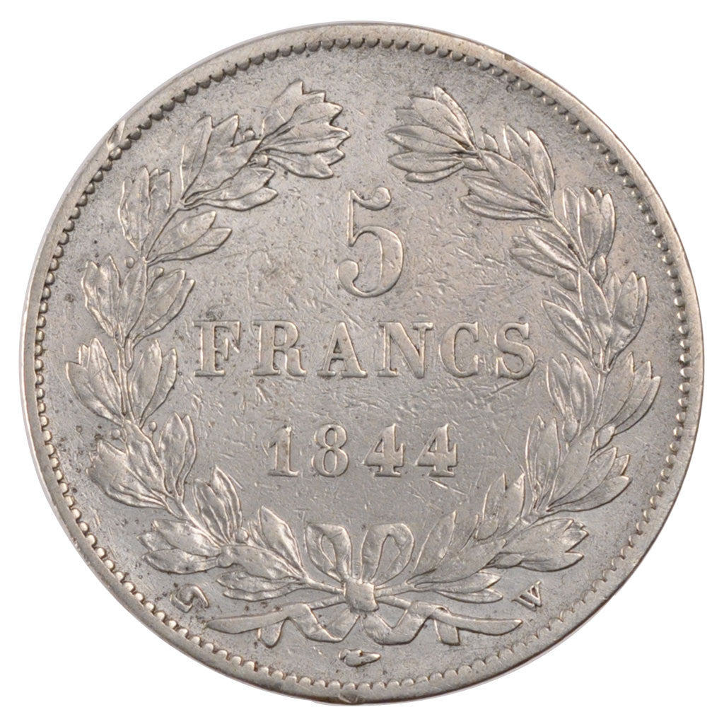 Coin, France, Louis-Philippe, 5 Francs, 1844, Lille, EF(40-45), Silver