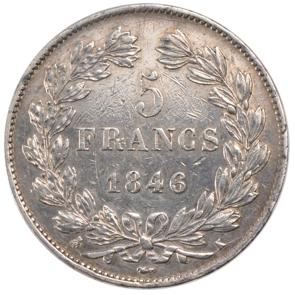 Monnaie, France, Louis-Philippe, 5 Francs, 1846, Bordeaux, TTB, Argent