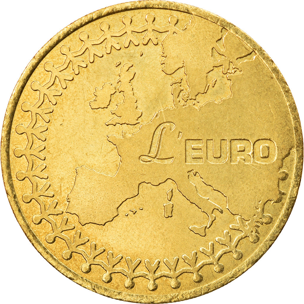 Francia, Token, L'Euro, Politics, Society, War, SPL-, Rame-nichel-alluminio