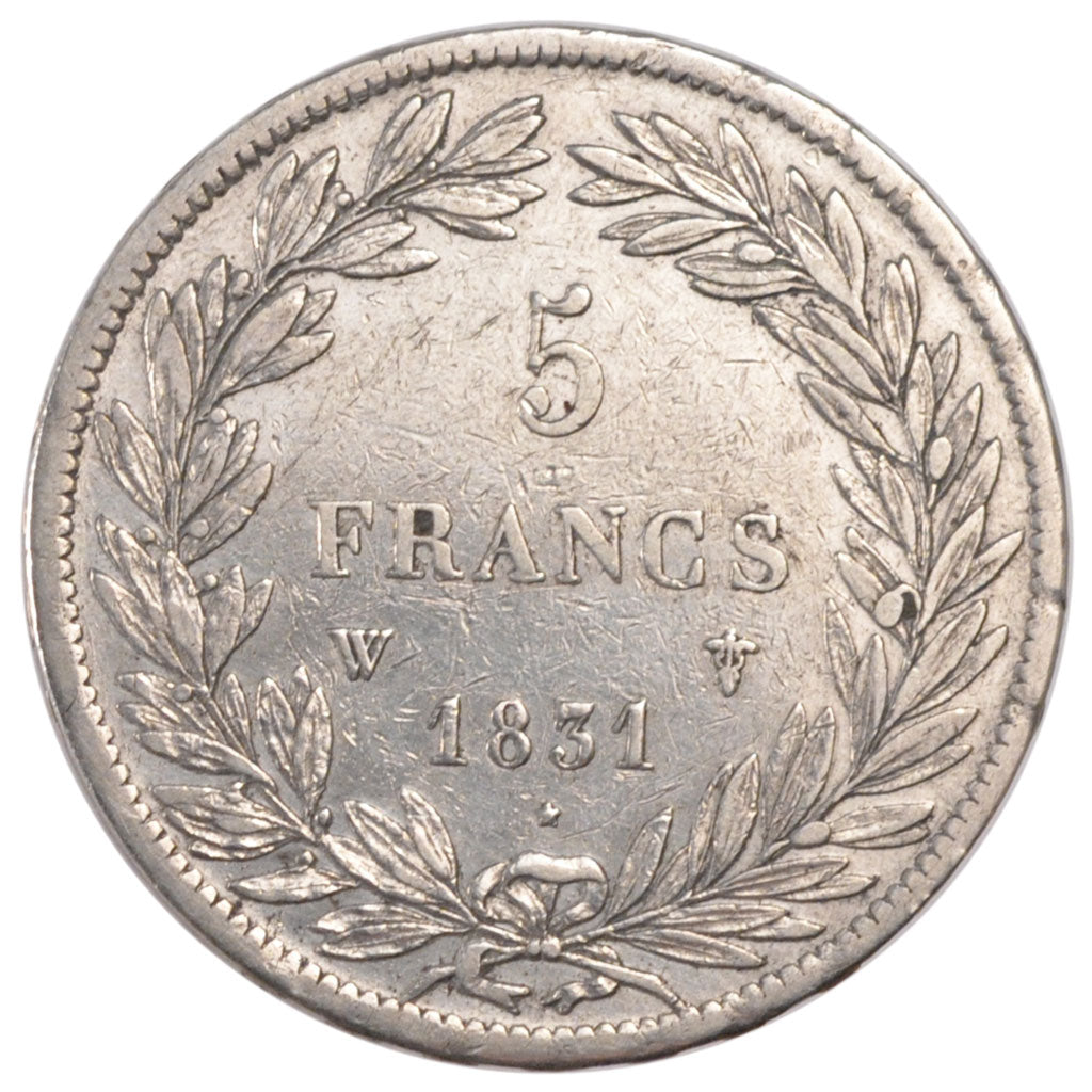 Monnaie, France, Louis-Philippe, 5 Francs, 1831, Lille, TTB, Argent