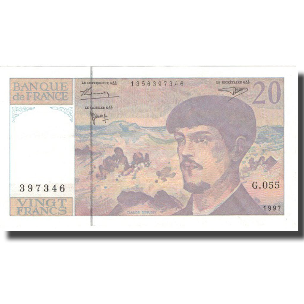 France, 20 Francs, 20 F 1980-1997 ''Debussy'', 1997, 1997, AU(55-58)