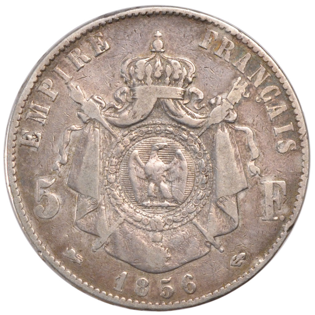 Monnaie, France, Napoleon III, Napoléon III, 5 Francs, 1856, Lyon, TB, Argent