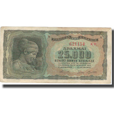 Billete, 25,000 Drachmai, 1943, Grecia, 1943-08-12, KM:123a, BC+