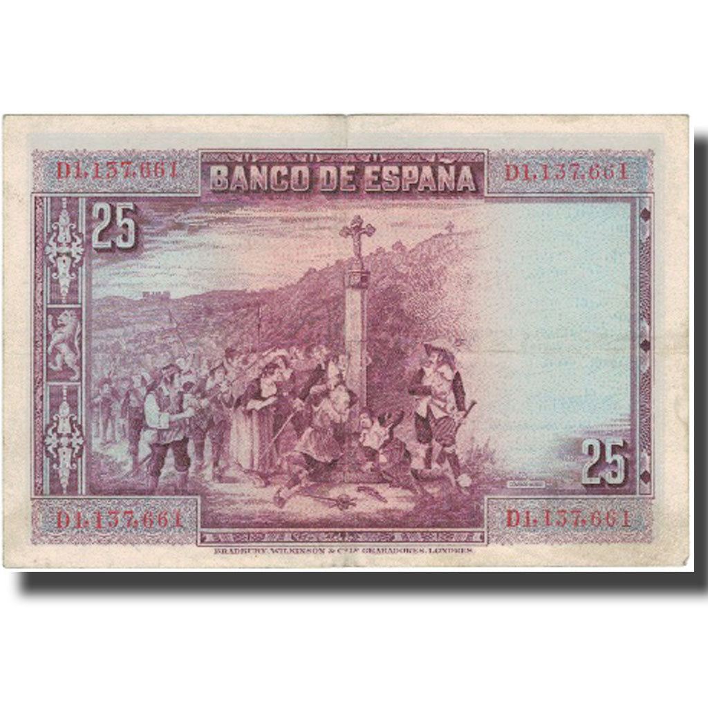 Banknote, Spain, 25 Pesetas, 1928, 1928-08-15, KM:74b, EF(40-45)